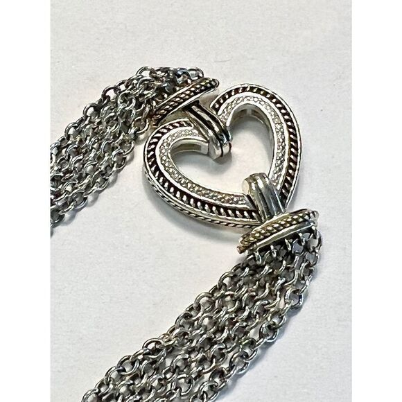 New with tags Shey Couture Sterling Silver with 14K  Diamond Heart Bracelet - Picture 10 of 16